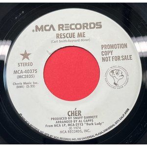 Cher Rescue Me / Dixie Girl 45 Pop WLP Promo Stereo 1974 MCA 40375